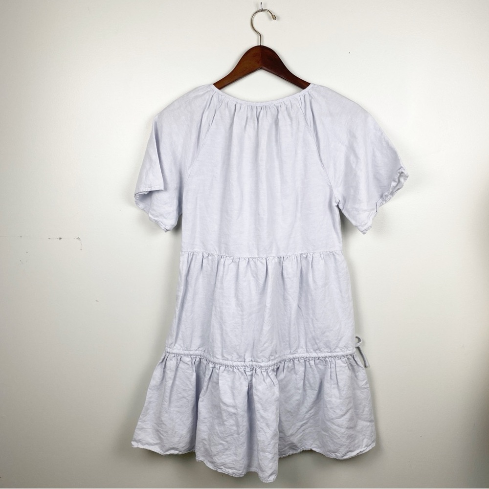 Madewell Lorelei Mini Dress Linen Blue XS - Picture 3 of 9